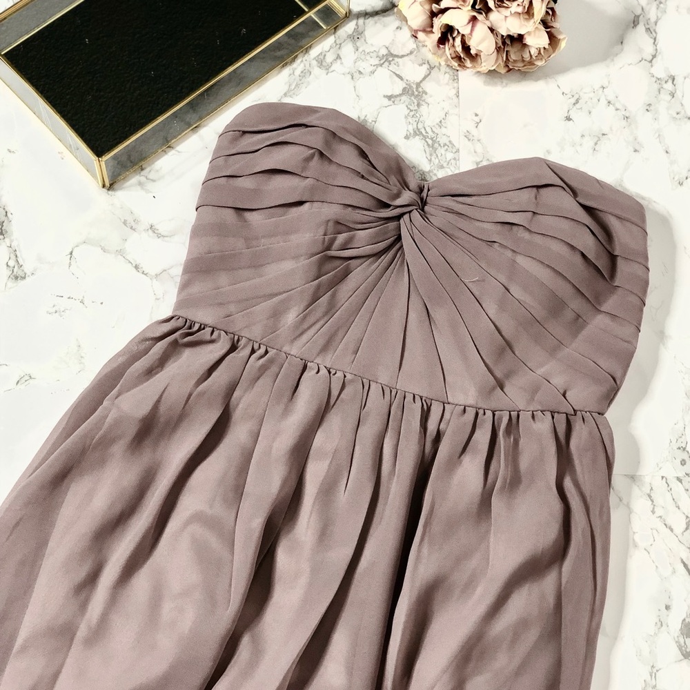 Mauve Dress XS formal bridesmaid strapless prom